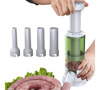 Manualller Filler De Salchichas, Herramienta Para La Producción De Salchichas | No Es Un Relleno De De Pegajosa, Fácil Y Rápida En Casa, Relleno De Carne Con 4 Tubos Hechos A Mano,