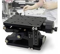 Manually Laboratory Jack, 120Mm × 80Mm Precision Small Lifting Platform, Z-Axis Slide Table, Load 20Kg, 60Mm Stroke, Vertical Lift Table Z-Axis Lab Jack, HUANGHAIQIU