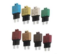 ManualResetCircuitBreakerFuse,8-PieceMixedAmpSet3A-30AforMarineBoatRVTruckCarAudioSystems,Cobre Estañado