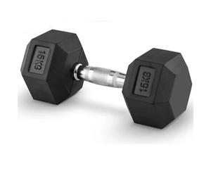 Manubri esagonali Pesos Gimnasio De 5 A 15KG Pesos Profesionales Goma Gimnasio