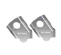 Manubrio Clip Pilar Elevador De Manillar para Motocicleta para NT1100 2023, Kit De Extensión De Altura, Ajustador De Desplazamiento Y Soporte De Elevación. Conector Altura(Plata)