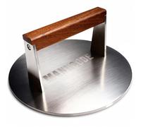 Manucode Smash Burger Press de Acero Inoxidable, 1.6kg Prensa Hamburguesas, 23cm Rotundidad Bistec Peso