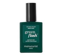 Manucurist Base coat Green Flash - Base de esmalte de uñas semipermanente - 12-free - 84% de ingredientes de origen biológico - Fabricado en Francia - Botella de 15 ml