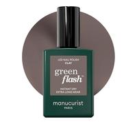 Manucurist - Esmalte Semipermanente Green Flash Clay Taupe - Esmalte Gel UV LED - 12-Free, Bio-Based (84%) - Manicura Profesional - 15 ml