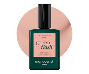 Manucurist - Esmalte Semipermanente Green Flash Dune Beige Arena - Esmalte Gel UV LED - 12-Free, Bio-Based (84%) - Manicura Profesional - 15 ml
