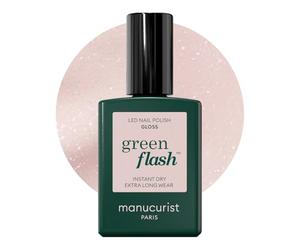 Manucurist - Esmalte Semipermanente Green Flash Gloss Blanco Irisado - Esmalte Gel UV LED - 12-Free, Bio-Based (84%) - Manicura Profesional - 15 ml
