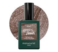 Manucurist - Esmalte Semipermanente Green Flash Quartz Marrón Glacé Purpurina - Esmalte Gel UV LED - 12-Free, Bio-Based (84%) - Manicura Profesional - 15 ml