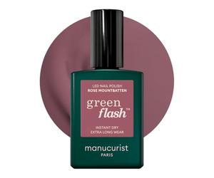 Manucurist - Esmalte Semipermanente Green Flash Rose Mountbatten Rosa Topo - Esmalte Gel UV LED - 12-Free, Bio-Based (84%) - Manicura Profesional - 15 ml