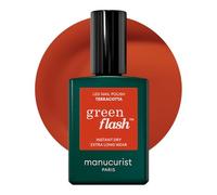 Manucurist - Esmalte Semipermanente Green Flash Terracotta Rojo Tierra Quemada - Esmalte Gel UV LED - 12-Free, Bio-Based (84%) - Manicura Profesional - 15 ml