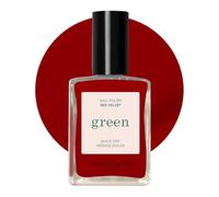 Manucurist - Green Esmalte de Uñas Red Velvet Rojo Terciopelo Intenso - Pintauñas Rojo - Clásico 9-Free - Esmalte sin Toxicos - Vegano y Orgánico (83%) - Manicura Profesional - 15 ml