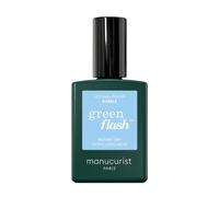 Manucurist Green Flash™ Pintauñas Semipermanentes Azul Pastel Bubble | Esmaltes Semipermanentes para Uñas - Fórmula Fortificante - Larga Duración - Eliminación sin acetona sin pulir