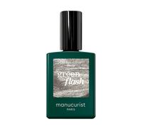 Manucurist Esmalte Semipermanente Plateado con Purpurina Green Flash Disco - Esmalte Gel UV y LED para Uñas - 12-Free, Bio-Based hasta 84% - Manicura Profesional - 15 ml