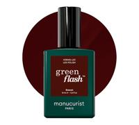 Manucurist Green Flash™ Pintauñas Semipermanente Rojo Caoba Grenat | Esmaltes Semipermanentes para Uñas - Fórmula Fortificante - Larga Duración - Eliminación sin acetona sin pulir