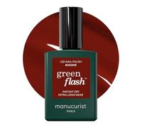 Manucurist Green Flash Pintauñas Semipermanentes Bohème - Gel Uñas Rojo con Subtono Marrón - Esmaltes Semipermanentes Para Uñas 12-free, de origen orgánico (84%) - Fabricado en Francia - 15 ml