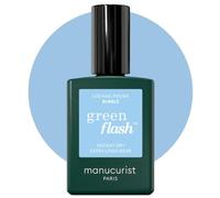 Manucurist Green Flash Pintauñas Semipermanentes Bubble - Gel Uñas Azul Pastel - Esmaltes Semipermanentes Para Uñas 12-free, de origen orgánico (84%) - Fabricado en Francia - 15 ml