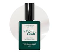 Manucurist Green Flash Pintauñas Semipermanentes Milky White - Gel Uñas Blanco Leche - Esmaltes Semipermanentes Para Uñas 12-free, de origen orgánico (84%) - Fabricado en Francia - 15 ml