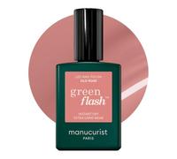 Manucurist Green Flash Pintauñas Semipermanentes Old Rose - Gel Uñas Rosa Empolvado - Esmaltes Semipermanentes Para Uñas 12-free, de origen orgánico (84%) - Fabricado en Francia - 15 ml
