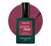 Manucurist Green Flash Pintauñas Semipermanentes Victoria Plum - Gel Uñas Ciruela - Esmaltes Semipermanentes Para Uñas 12-free, de origen orgánico (84%) - Fabricado en Francia - 15 ml