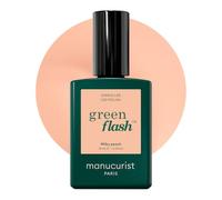Manucurist Green Flash™ Semipermanente Milky Peach Melocotón | Esmaltes Semipermanentes para Uñas - Fórmula Fortificante - Larga Duración - Eliminación sin acetona sin pulir