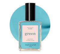 Manucurist - Green Smalto Unghie Riviera - Blu Turchese - Smalti per Unghie classico 9-Free - Vegano e di Origine Biologica (80%) - Manicure Professionale - 15ml - Nail Polish