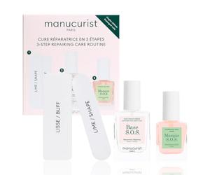 Manucurist Rutina Reparadora - Endurecedor de Uñas Frágiles y Dañadas | Cuidado SOS de 2 semanas con Base S.O.S. y Mascarilla para reparar, fortalecer e hidratar las uñas dañadas.