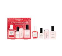 Manucurist - Set Active French Manicure Routine - Endurecedor de Uñas Active™ Glow Raspberry, Esmalte de Uñas Green™ Crème Tamaño Viaje, Mani Stamper y Top Coat Sunshine Efecto Gel - Kit de Manicura F