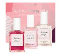 Manucurist Set Regalo Mujer Active Icons Trio Pintauñas : Esmaltes de Uñas Active con Glow Blueberry, Shine y Plump - Fortalecedores de Uñas, Abrillantadores y Cuidado - Regalos Mujer