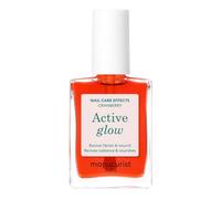 Manucurista Active Glow Cranberry All-in-One Perfecter Nail Polish & No Lamp-Vegan & Made in France Shinly Glowy Coral Mirror Like-Corredor y cuidado