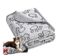 Manuda De Perro - Manuda Gris Peto | Manta De Estampado De Pata Cálida Para Perros Y Gatos | Alfombra De Sofá Lavable, Cama De Viaje O Tapa Del Asiento Para El Automóvil Para Mascotas Pequeñas Y Media