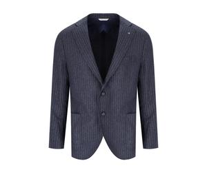 Manuel Ritz- Americana Azul a Rayas de Lana- Jackets- Hombre- Azul- L- Americana Azul a Rayas de Lana