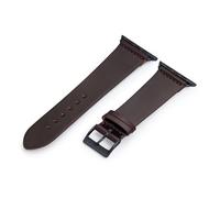 MANUFAKTURWERK EPPENDORF - Pulsera compatible con Apple Watch 1 - 9, SE | Shell Cordovan piel | para hombre y mujer | burdeos, Aluminio de medianoche, S (Small). 42 mm / 44 mm / 45 mm