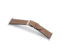 MANUFAKTURWERK HOHELUFT - Pulsera compatible con Apple Watch 1-9, SE, piel, para hombre y mujer, deporte, arena, acero inoxidable, M (Standard). 38 mm / 40 mm / 41 mm, Clásico