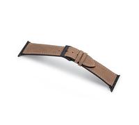 MANUFAKTURWERK HOHELUFT - Pulsera compatible con Apple Watch 1-9, SE, piel, para hombre y mujer, deporte, arena, Espacio Negro Acero inoxidable, M (Standard). 42 mm / 44 mm / 45 mm