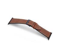 MANUFAKTURWERK HOHELUFT - Pulsera compatible con Apple Watch 1-9, SE, piel, para hombre y mujer, deporte, color marrón, Aluminio de medianoche, XL (Large). 42 mm / 44 mm / 45 mm