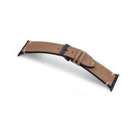 MANUFAKTURWERK UHLENHORST - Pulsera compatible con Apple Watch 1-9, SE, piel, para hombre y mujer, deporte, arena, Espacio Negro Acero inoxidable, XL (Large). 38 mm / 40 mm / 41 mm