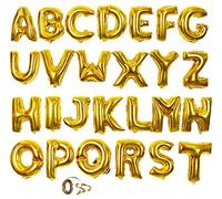 MANUKA Globos de Oro Globos con Letras de Oro de la A a la Z para Aniversarios de Boda para Fiestas de Cumpleaños para Bodas de Navidad Año Nuevo Decoraciones para Banquetes