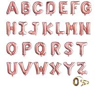 MANUKA Globos de Oro Rosa Globos con Letras de Oro Rosa de la A a la Z para Aniversarios de Boda para Fiestas de Cumpleaños para Bodas de Navidad Año Nuevo Decoraciones para Banquetes