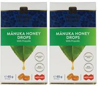 Manuka Health Caramelos con miel de Manuka y propóleo, caja de 15 caramelos - 65g (MGO 400+) (Paquete de 2)
