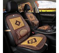 MANUKS Cuentas de madera antideslizantes, cojín para asiento de coche, bolas de madera, masaje con perlas de madera, cojín universal para asiento de coche, asiento del conductor y copiloto, 1 pieza