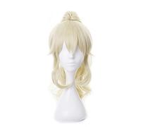 MANUKS Peluca Anime Cosplay para Jean Peluca,Blonde Ponytail Peluca de Cabello Sintético,Halloween Costume Cosplay,para Carnaval Navidad Fiesta