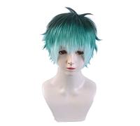 MANUKS Peluca Anime Cosplay para Sasara Nurude Peluca,Short Green Peluca de Cabello Sintético,Halloween Costume Cosplay,para Carnaval Navidad Fiesta