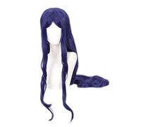 MANUKS Peluca Anime Cosplay para Shirogane Tsumugi Peluca,Long Curly Blue Peluca de Cabello Sintético,Halloween Costume Cosplay,para Carnaval Navidad Fiesta