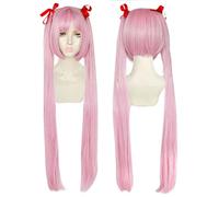 MANUKS Peluca Anime Cosplay para Utsugi Kotoko Peluca,Pink Lolita Long Peluca de Cabello Sintético,Halloween Costume Cosplay,para Carnaval Navidad Fiesta