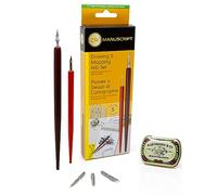 MANUSCRIPT Leonardt - Juego de caligrafía para dibujar y mapear. El mejor juego de caligrafía para principiantes. Un bolígrafo de caligrafía para dibujar, escribir, escribir letras y bocetos. Cuenta