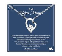 MANVEN Collar de Mamá Regalo Dia De La Madre 100 Idiomas de Te Quiero - Ideas para Cumpleaños y Navidad