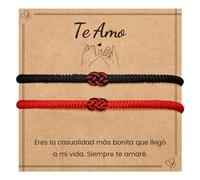 MANVEN Pulseras Para Parejas Regalos Pareja Pulsera Hilo Rojo del Destino Regalos Aniversario San Valentín Navidad Cumpleaños Protección de Suerte Para Novio Novia Mujer Hombre Marido Esposa