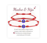 MANVEN Regalo Para Madre Hija Pulseras Mamá Hija Niña Mujer Regalo Día de la Madre Navidad Cumpleaños Pulsera Mal de Ojo Hilo Del Destino Protección Amuleto de Suerte