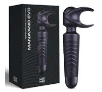 Manwan Man.Wand EVO - Estimulador Masturbador 2 en 1, Juguete Sexual para Hombres y Mujeres, Masturbador Masculino, Estimulador Clítoris con Función Crescendo, Vibraciones (Black Plum)