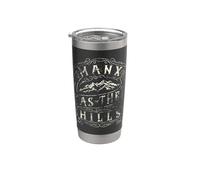 Manx As The Hills Isla de Man Distressed Vintage Vaso térmico de acero inoxidable de doble pared