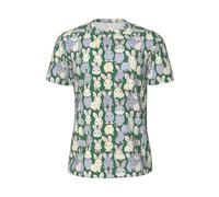 Many Bunny - playera de manga corta para hombre, transpirable, atlética, para gimnasio, deportes, verano, moda, fitness, Negro -, L